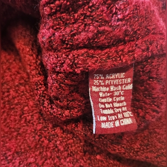 Feelings Asymmetrical Cowl Neck Marled Knit Mini Tunic Dress - Picture 7 of 8